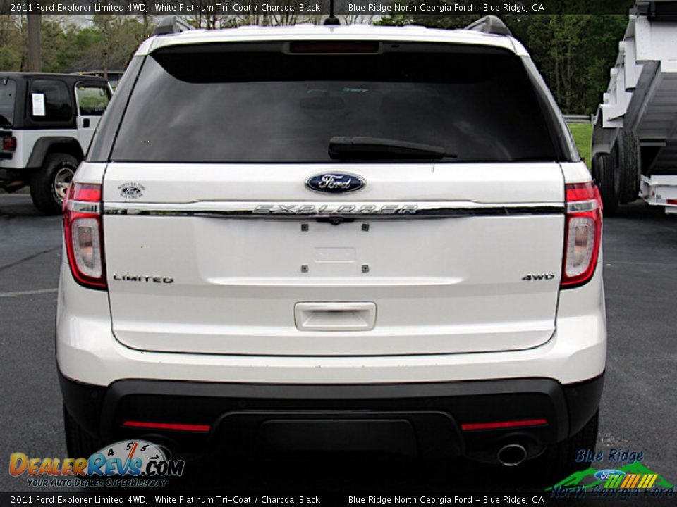 2011 Ford Explorer Limited 4WD White Platinum Tri-Coat / Charcoal Black Photo #4