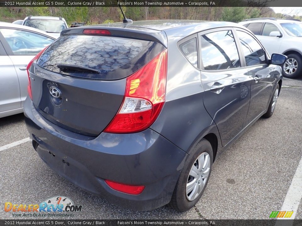 2012 Hyundai Accent GS 5 Door Cyclone Gray / Black Photo #4