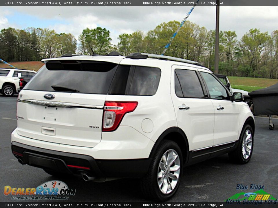2011 Ford Explorer Limited 4WD White Platinum Tri-Coat / Charcoal Black Photo #5