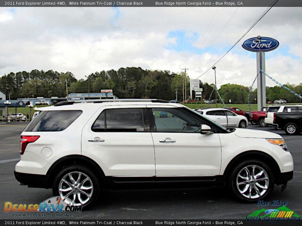 2011 Ford Explorer Limited 4WD White Platinum Tri-Coat / Charcoal Black Photo #6