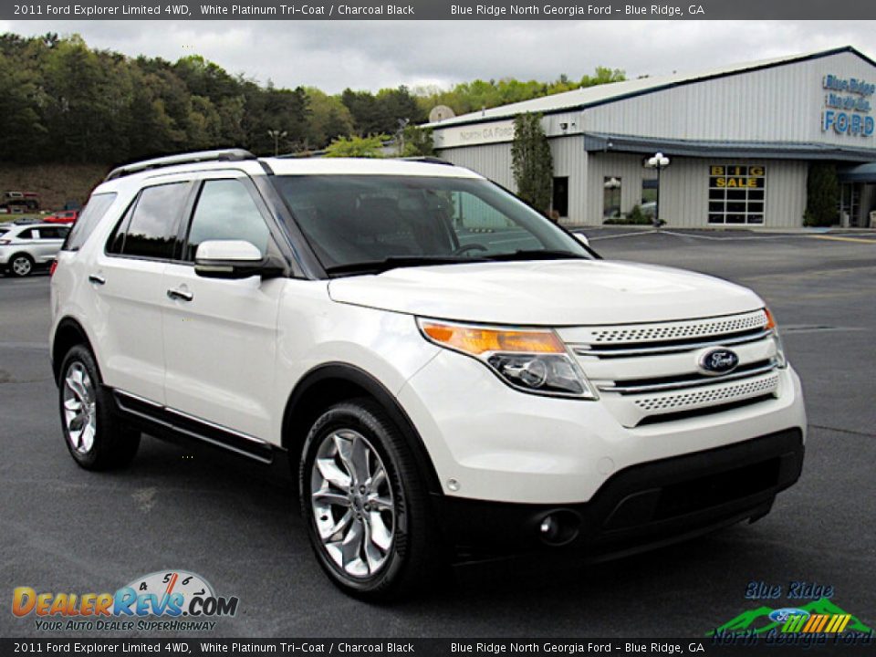 2011 Ford Explorer Limited 4WD White Platinum Tri-Coat / Charcoal Black Photo #7