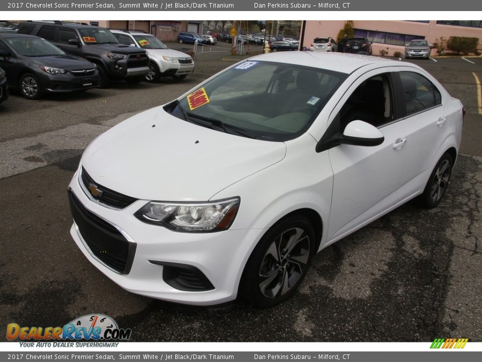 2017 Chevrolet Sonic Premier Sedan Summit White / Jet Black/Dark Titanium Photo #1