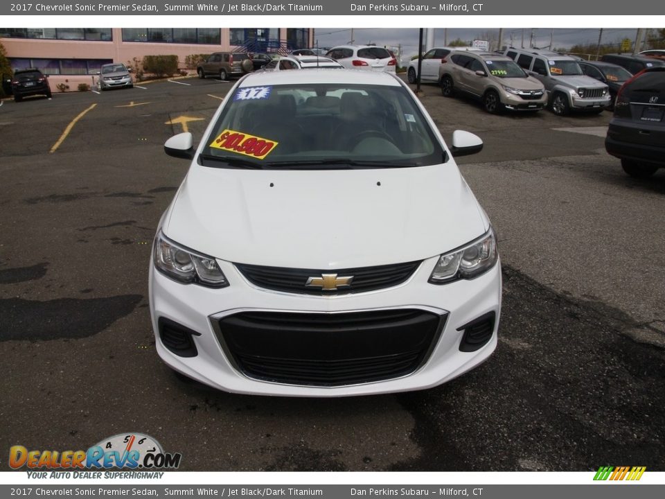 2017 Chevrolet Sonic Premier Sedan Summit White / Jet Black/Dark Titanium Photo #2