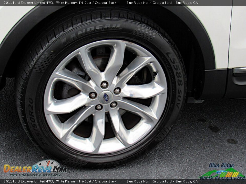 2011 Ford Explorer Limited 4WD White Platinum Tri-Coat / Charcoal Black Photo #9