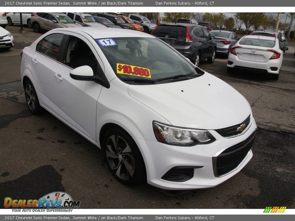 Front 3/4 View of 2017 Chevrolet Sonic Premier Sedan Photo #3