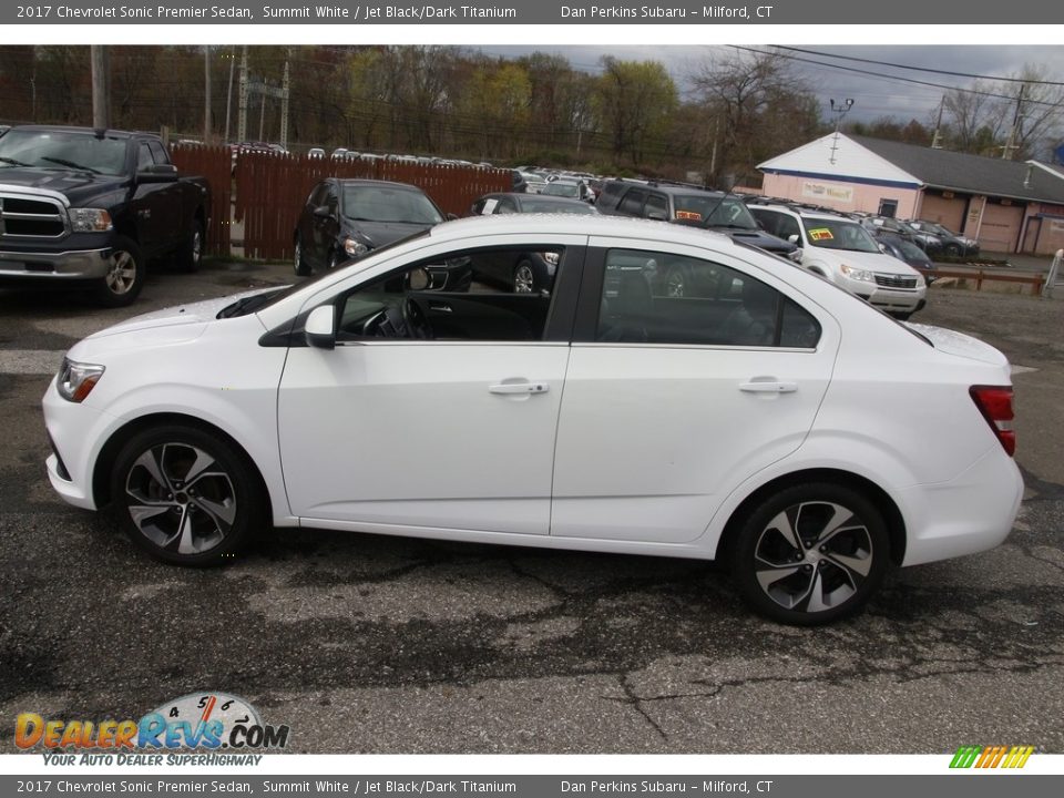 2017 Chevrolet Sonic Premier Sedan Summit White / Jet Black/Dark Titanium Photo #8