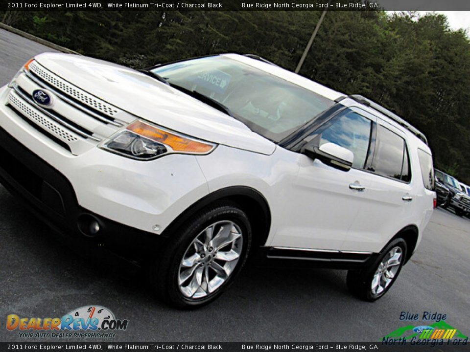 2011 Ford Explorer Limited 4WD White Platinum Tri-Coat / Charcoal Black Photo #24