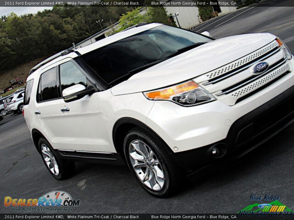 2011 Ford Explorer Limited 4WD White Platinum Tri-Coat / Charcoal Black Photo #25