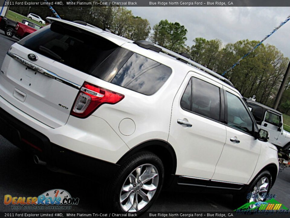 2011 Ford Explorer Limited 4WD White Platinum Tri-Coat / Charcoal Black Photo #26