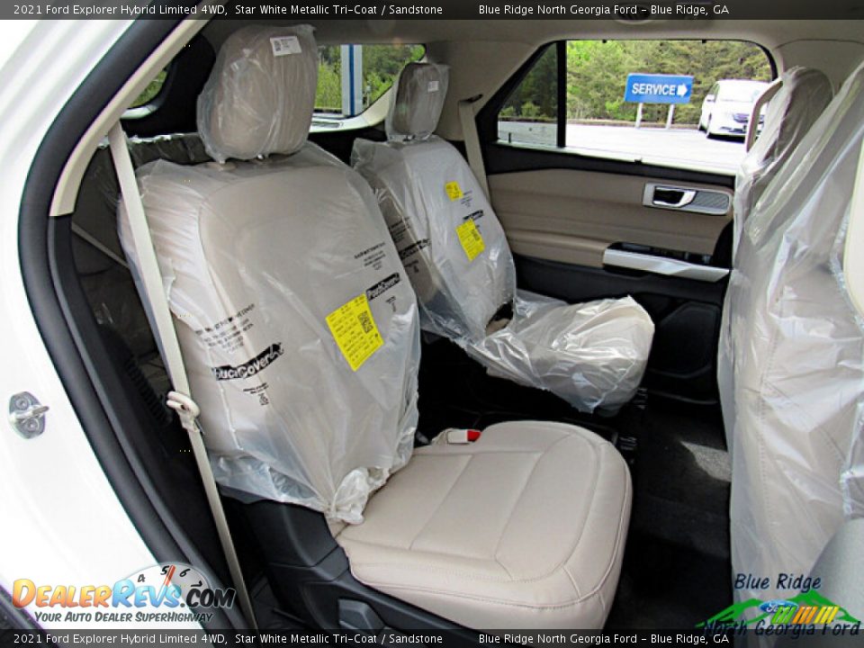 2021 Ford Explorer Hybrid Limited 4WD Star White Metallic Tri-Coat / Sandstone Photo #13