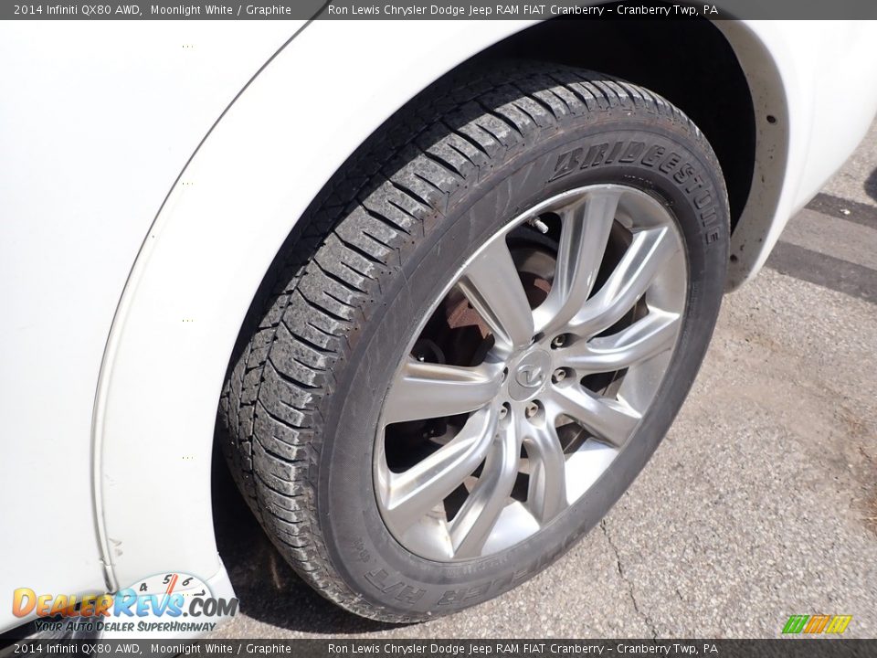 2014 Infiniti QX80 AWD Moonlight White / Graphite Photo #5