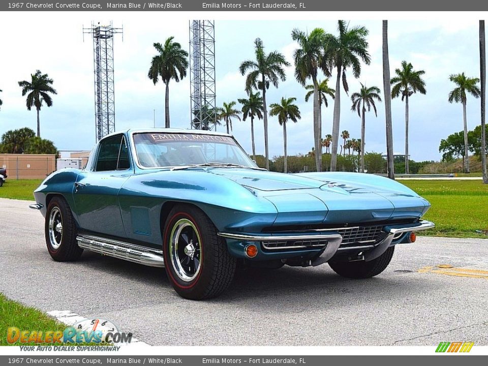 1967 Chevrolet Corvette Coupe Marina Blue / White/Black Photo #1