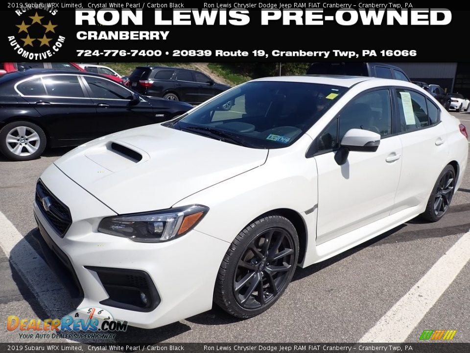 2019 Subaru WRX Limited Crystal White Pearl / Carbon Black Photo #1