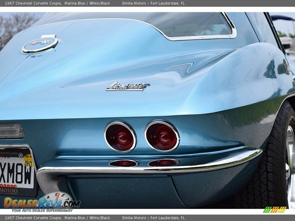 1967 Chevrolet Corvette Coupe Marina Blue / White/Black Photo #9
