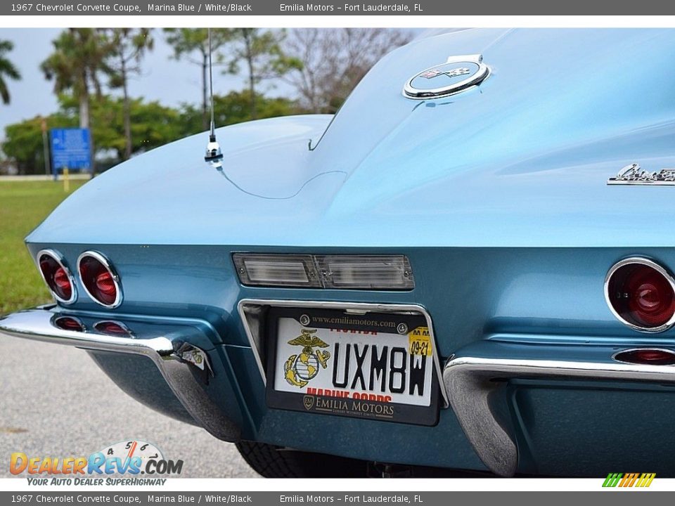 1967 Chevrolet Corvette Coupe Marina Blue / White/Black Photo #10