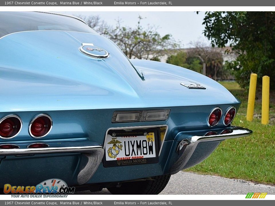 1967 Chevrolet Corvette Coupe Marina Blue / White/Black Photo #12