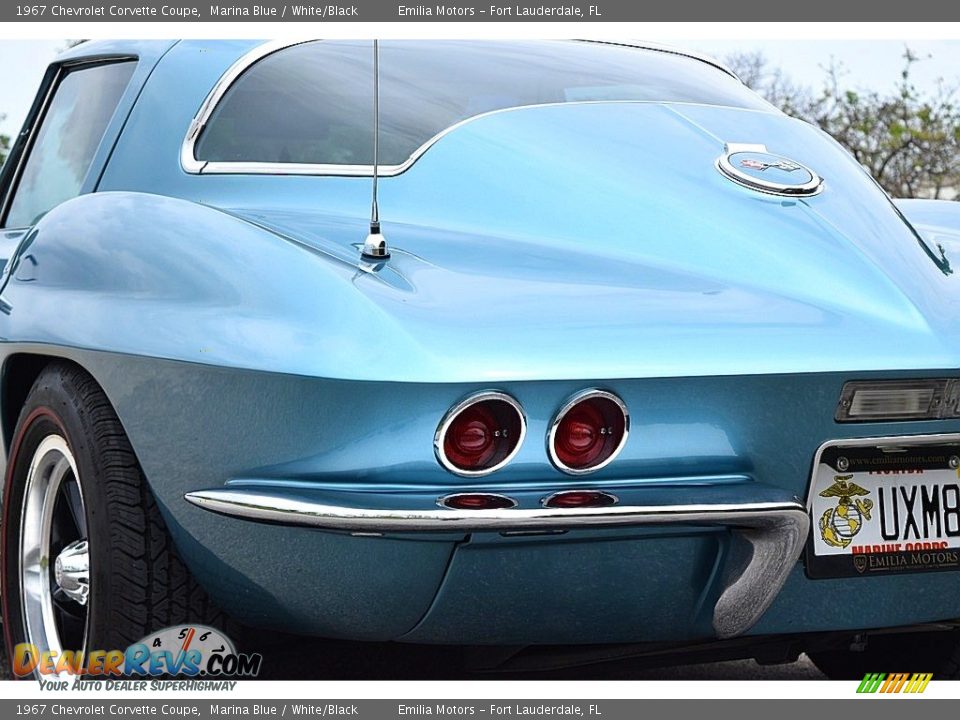 1967 Chevrolet Corvette Coupe Marina Blue / White/Black Photo #13