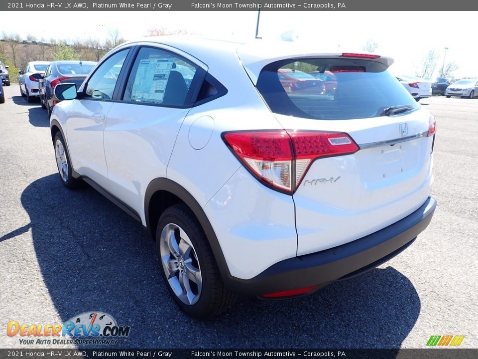 2021 Honda HR-V LX AWD Platinum White Pearl / Gray Photo #3