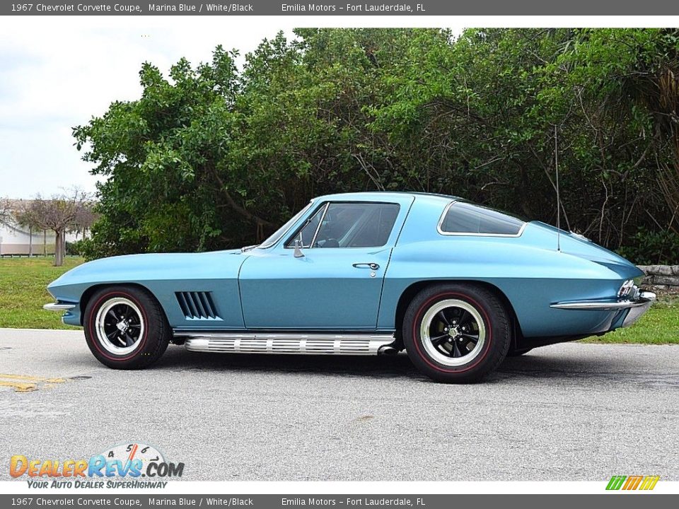 1967 Chevrolet Corvette Coupe Marina Blue / White/Black Photo #17