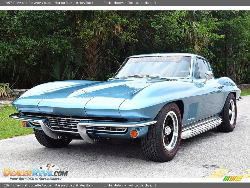 1967 Chevrolet Corvette Coupe Marina Blue / White/Black Photo #19