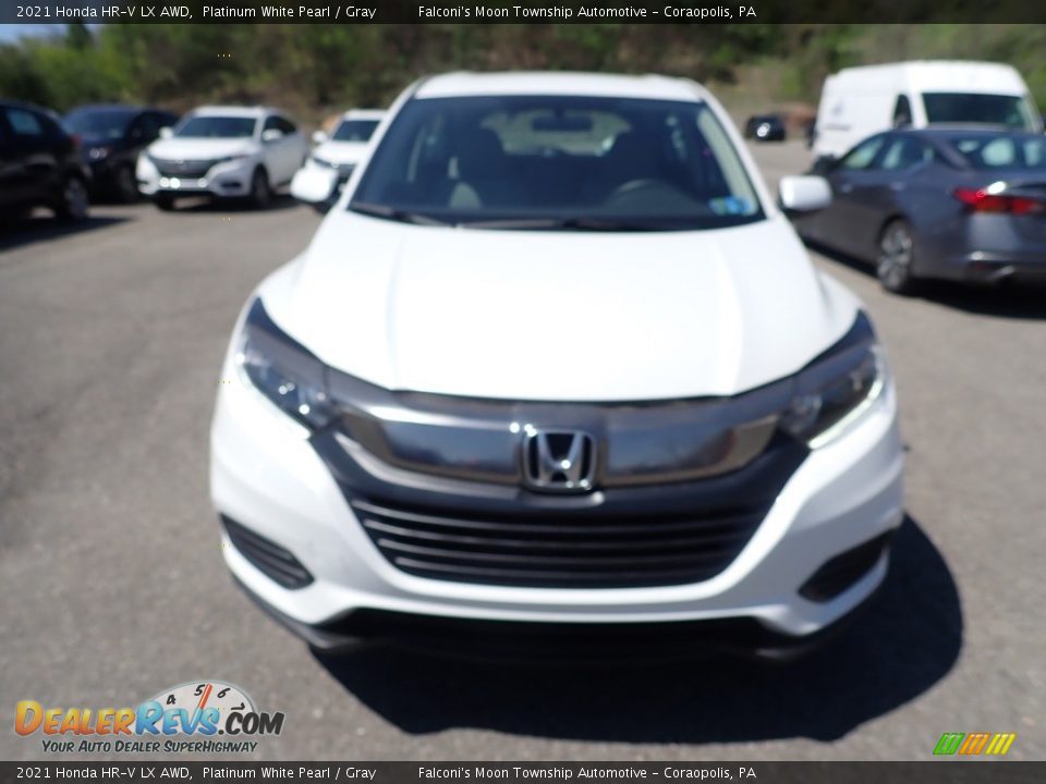 2021 Honda HR-V LX AWD Platinum White Pearl / Gray Photo #7