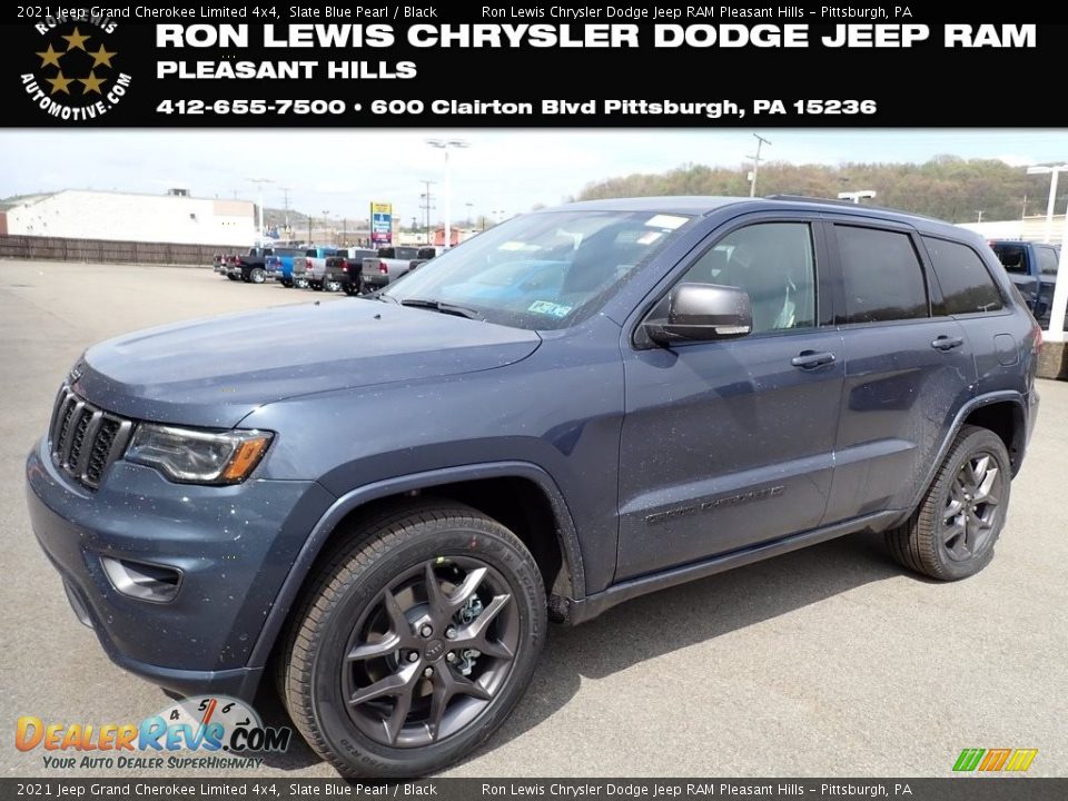 2021 Jeep Grand Cherokee Limited 4x4 Slate Blue Pearl / Black Photo #1