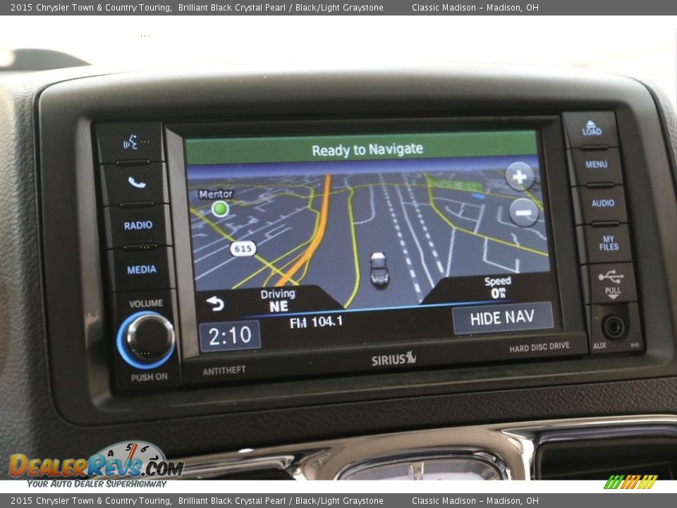 2015 Chrysler Town & Country Touring Brilliant Black Crystal Pearl / Black/Light Graystone Photo #10