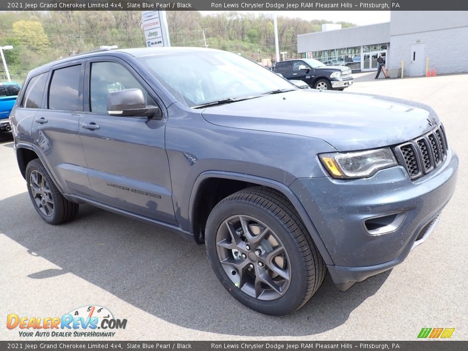 2021 Jeep Grand Cherokee Limited 4x4 Slate Blue Pearl / Black Photo #8