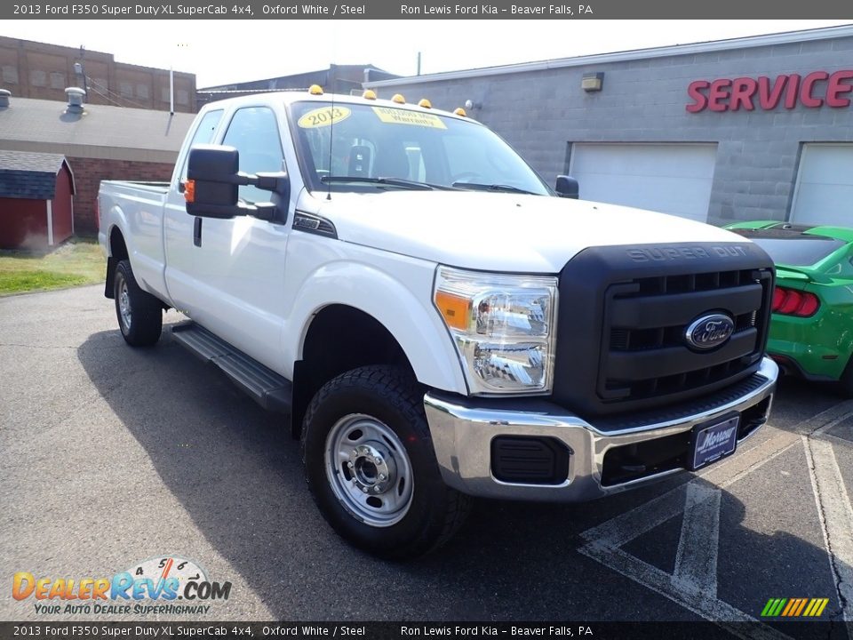 2013 Ford F350 Super Duty XL SuperCab 4x4 Oxford White / Steel Photo #3