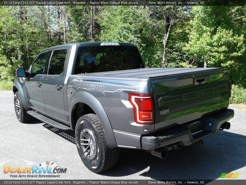 2019 Ford F150 SVT Raptor SuperCrew 4x4 Magnetic / Raptor Black/Unique Blue Accent Photo #11