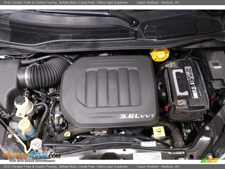 2015 Chrysler Town & Country Touring Brilliant Black Crystal Pearl / Black/Light Graystone Photo #18