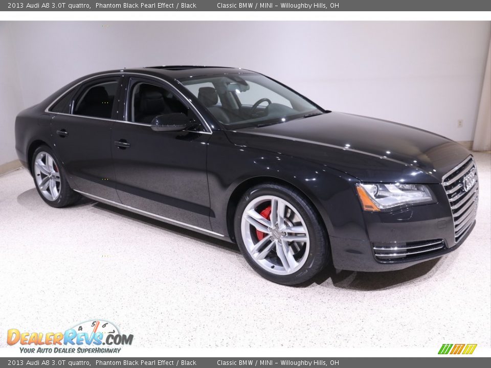 2013 Audi A8 3.0T quattro Phantom Black Pearl Effect / Black Photo #1