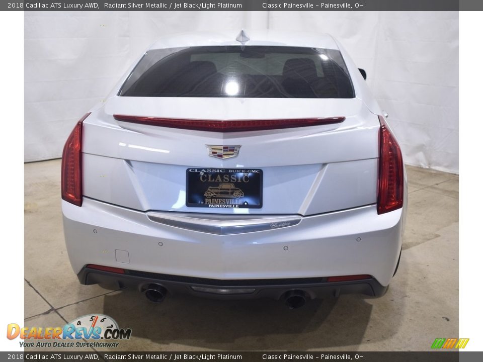 2018 Cadillac ATS Luxury AWD Radiant Silver Metallic / Jet Black/Light Platinum Photo #3