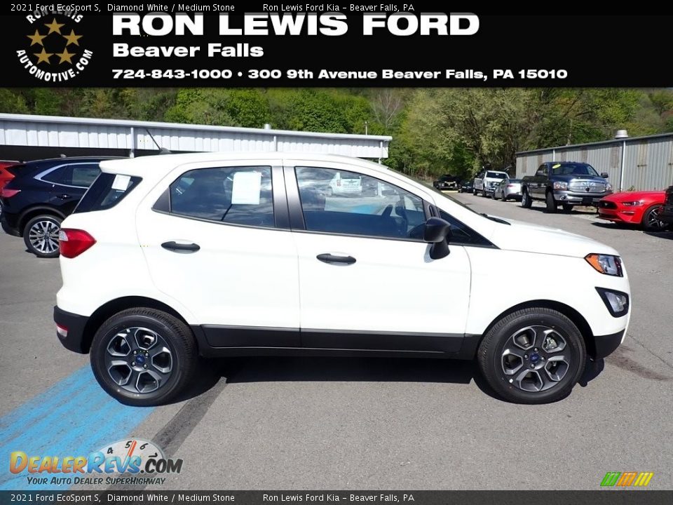 2021 Ford EcoSport S Diamond White / Medium Stone Photo #1