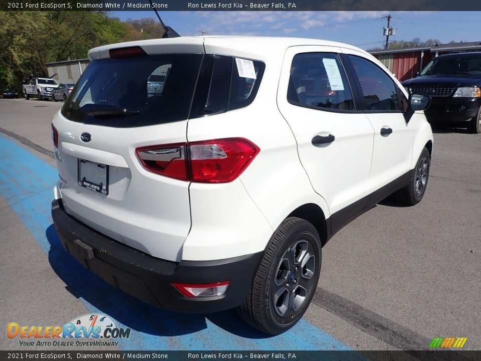 2021 Ford EcoSport S Diamond White / Medium Stone Photo #2