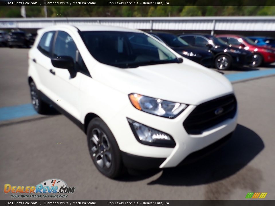 2021 Ford EcoSport S Diamond White / Medium Stone Photo #3