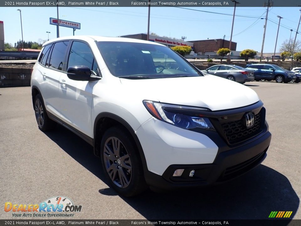 2021 Honda Passport EX-L AWD Platinum White Pearl / Black Photo #6