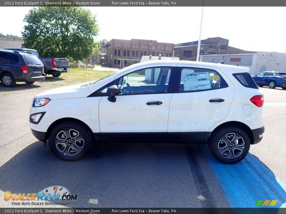 2021 Ford EcoSport S Diamond White / Medium Stone Photo #6