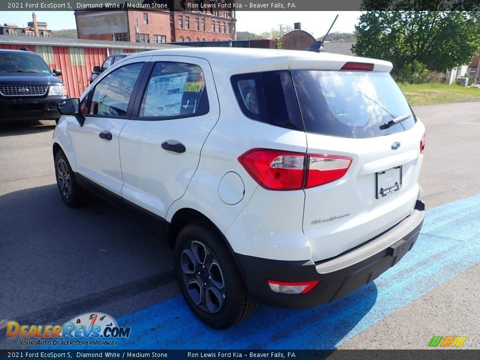 2021 Ford EcoSport S Diamond White / Medium Stone Photo #7