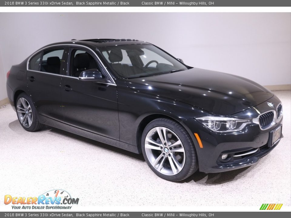 2018 BMW 3 Series 330i xDrive Sedan Black Sapphire Metallic / Black Photo #1