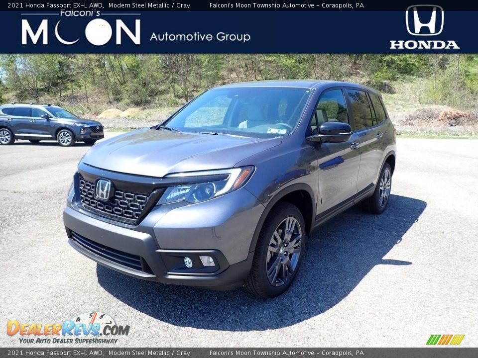 2021 Honda Passport EX-L AWD Modern Steel Metallic / Gray Photo #1