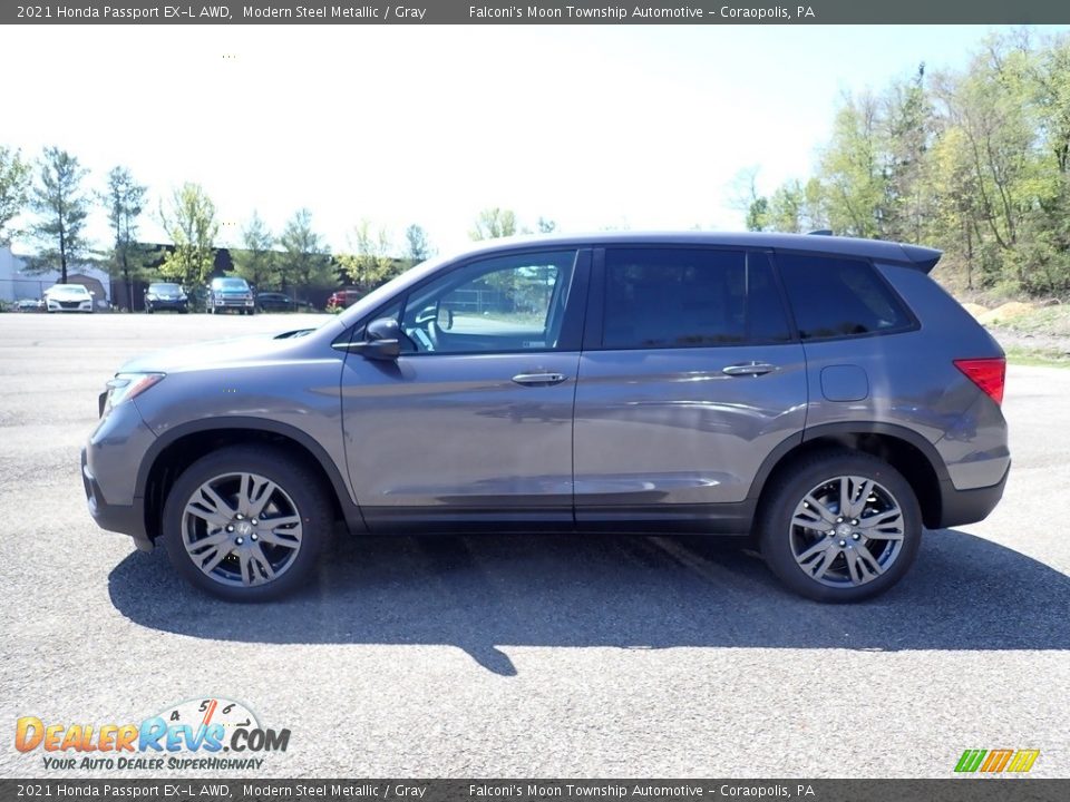 2021 Honda Passport EX-L AWD Modern Steel Metallic / Gray Photo #3