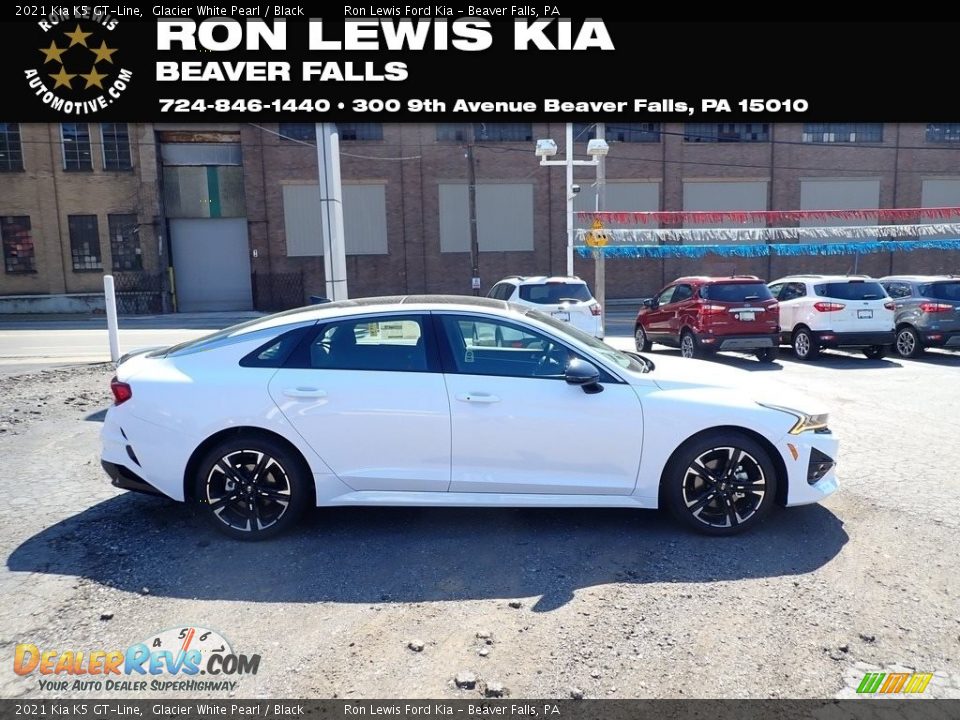 2021 Kia K5 GT-Line Glacier White Pearl / Black Photo #1
