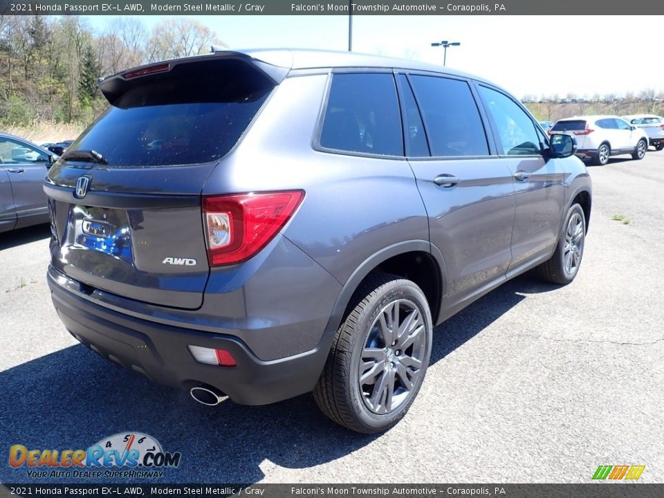 2021 Honda Passport EX-L AWD Modern Steel Metallic / Gray Photo #6