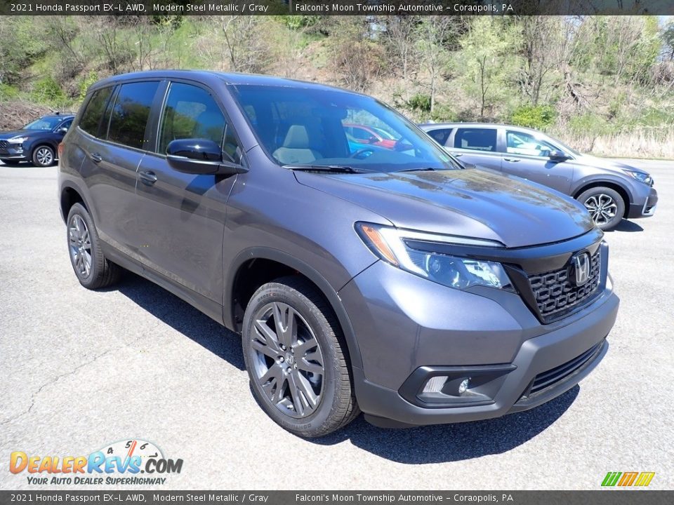 2021 Honda Passport EX-L AWD Modern Steel Metallic / Gray Photo #7