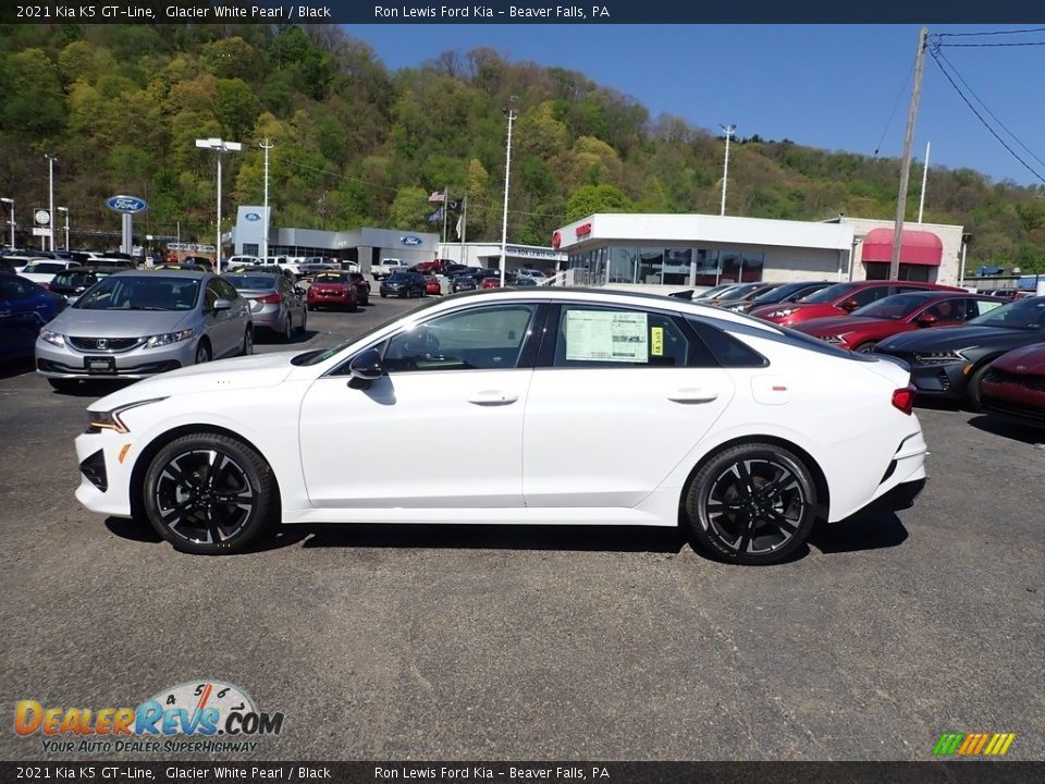 2021 Kia K5 GT-Line Glacier White Pearl / Black Photo #6