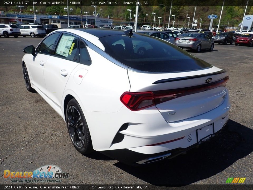 2021 Kia K5 GT-Line Glacier White Pearl / Black Photo #7