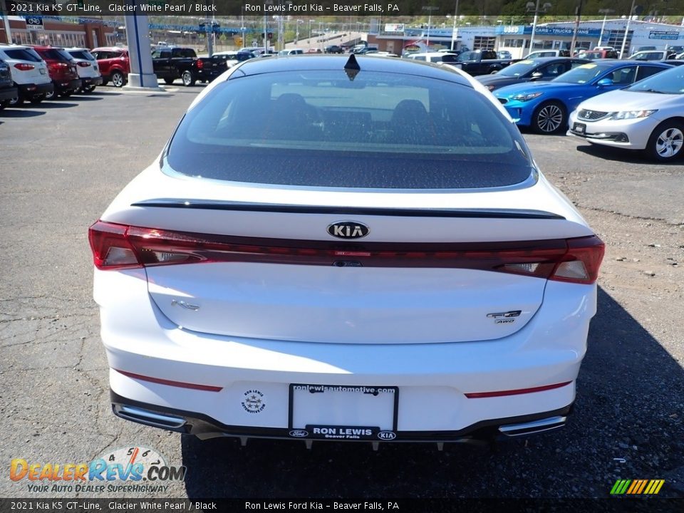 2021 Kia K5 GT-Line Glacier White Pearl / Black Photo #8