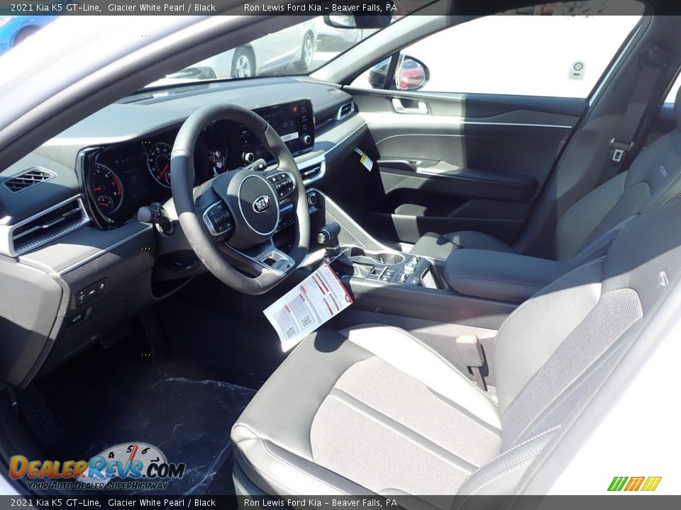 2021 Kia K5 GT-Line Glacier White Pearl / Black Photo #12