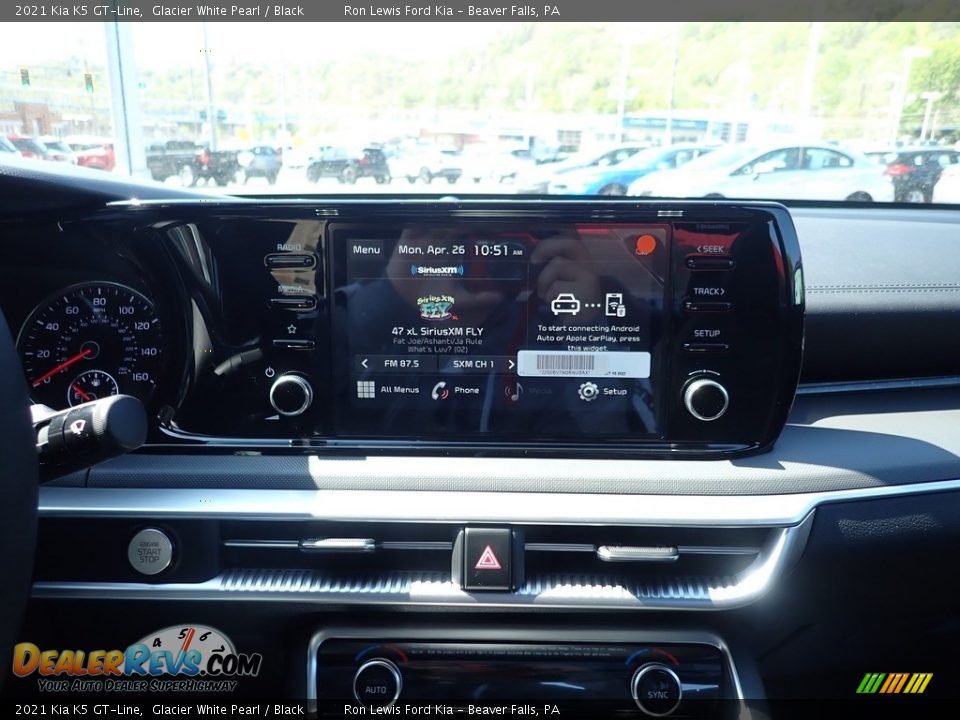 2021 Kia K5 GT-Line Glacier White Pearl / Black Photo #17
